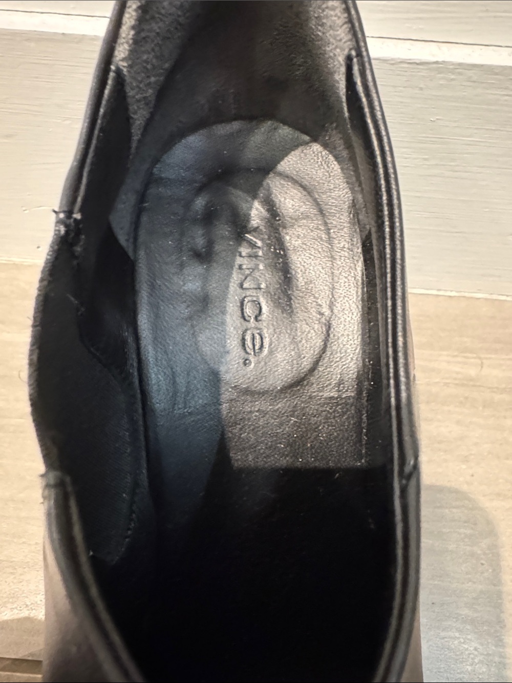 Vince Black Leather Pointed Slip-On Women’s Dress Shoes - Picture 2 of 5